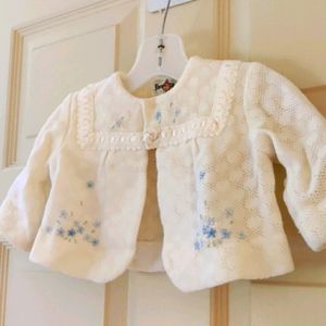 Baby sweater white 0 -3mos